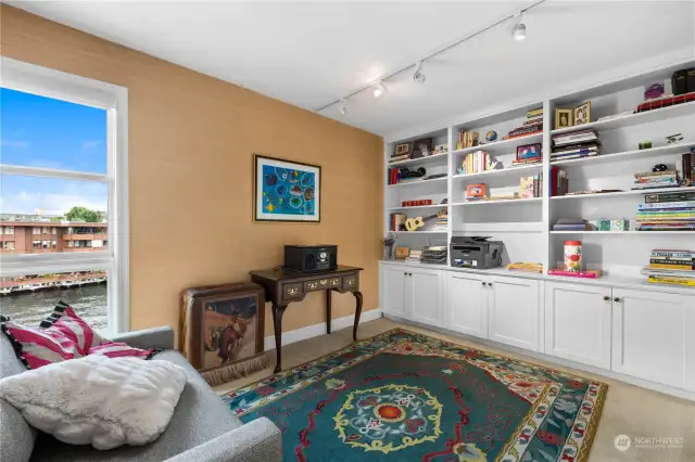 3rd bedroom currently being used as a library/den.