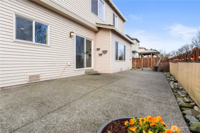 Large, paved patio for BBQs or parties