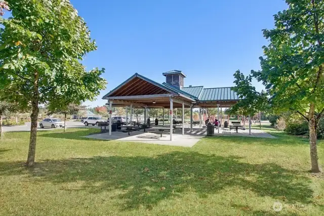 Covered picnic area at a local park