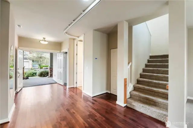 Front entry, office/den, bath and stairs to the second floor