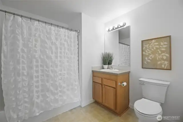 Guest/hall full bathroom, next to bedrooms 2 &3