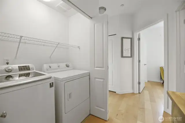 Full size washer & dryer in the home.