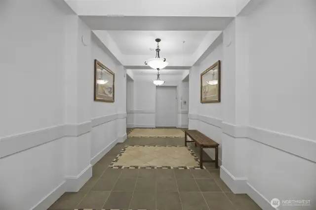 Just off the elevator is quick, easy, open access to your home.