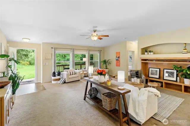 Looking back at the front door. What a large open space!