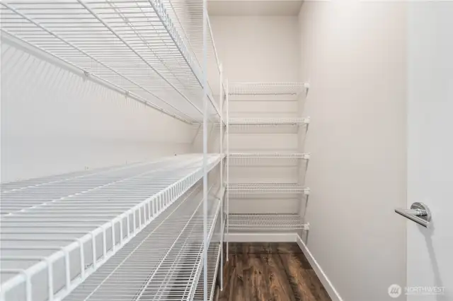 Stepping into your spacious kitchen complete with a walk-in pantry.