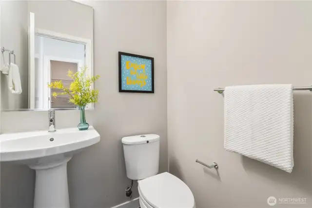 Half bath at the second floor.