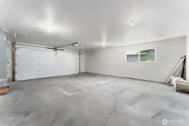 Spacious garage with a crisp, freshly finished interior—perfect for parking, storage, or a workshop