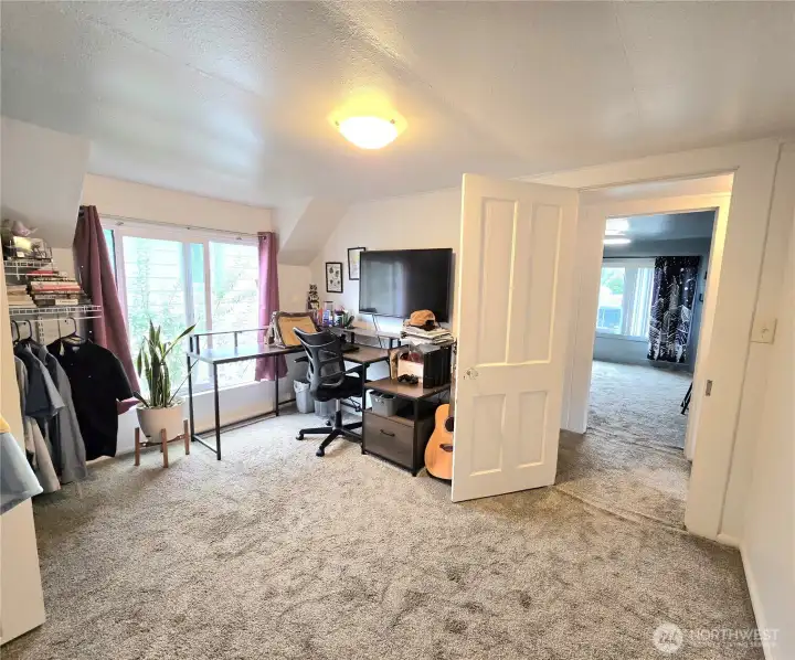 Primary closet/office with half bath