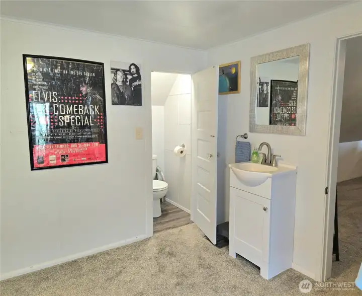Upstairs half bath