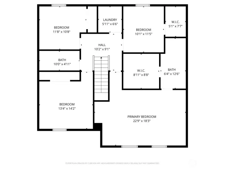 Upper level layout.