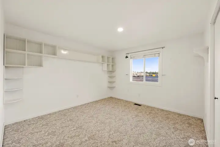 2nd Bedroom upstairs with Ready to Use Cabinets