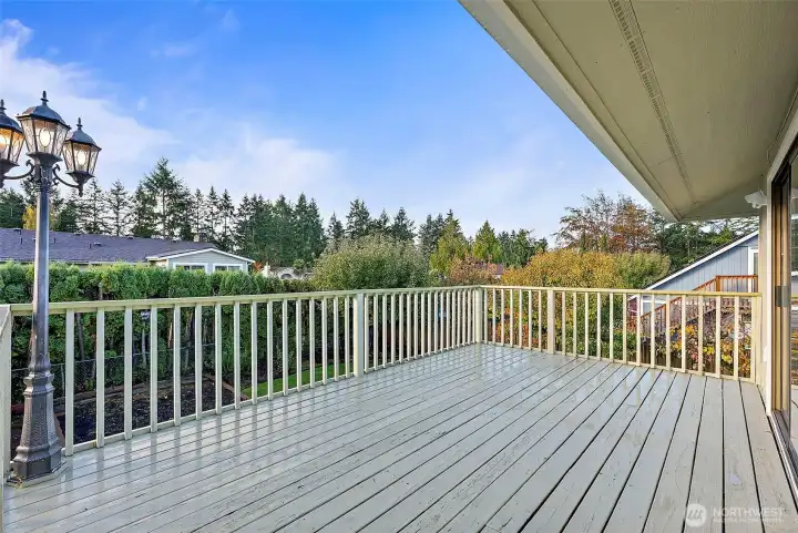 HUGE Deck off Primary Suite & Dining Room Overlooking the Lush Landscape