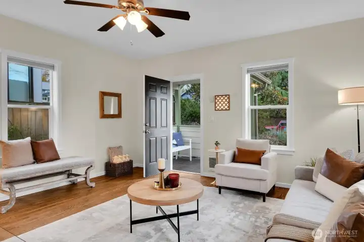 Lots of light in the living space