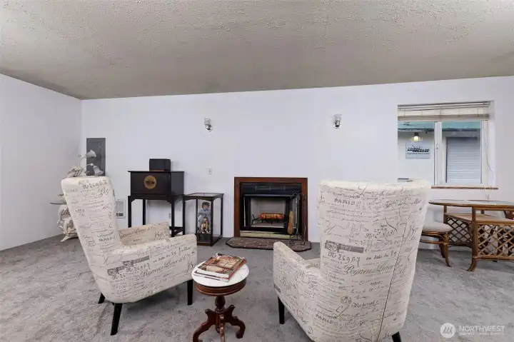This is the really nice added room with a fireplace.