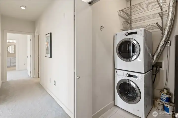 Full size washer/dryer in-unit.