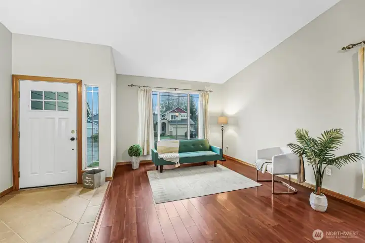 Entrance of home with living area