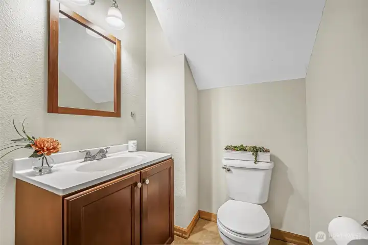 Half bathroom on lower floor