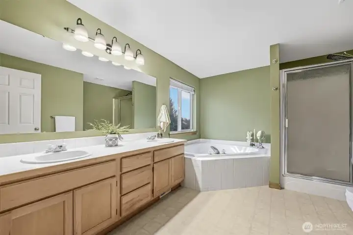Primary Bathroom with dual vanity