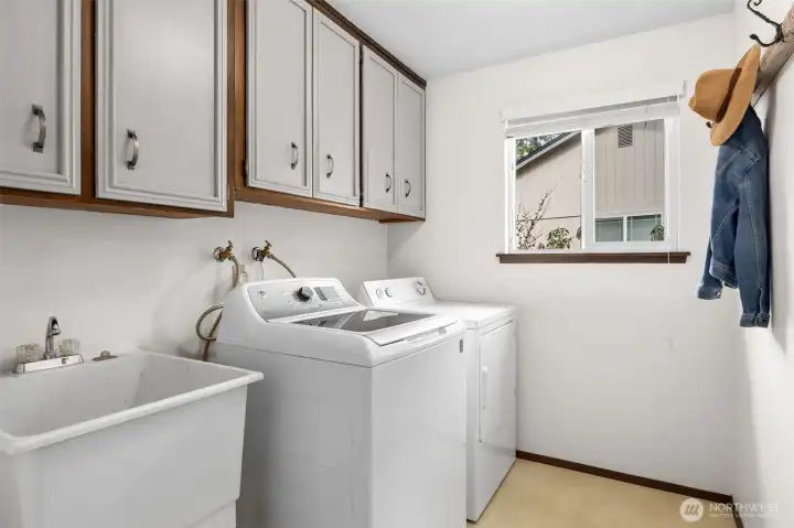 Laundry room complete sink and storage