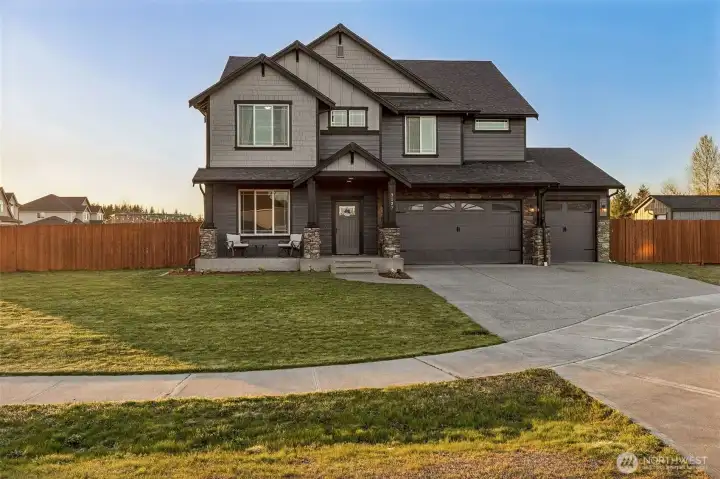 Large 1 acre lot with 3 car garage