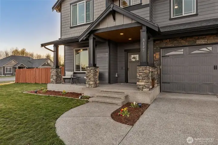 Beautiful Porch entry with incredible view of Mt. Rainier