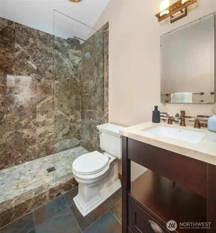 Upper guest bath