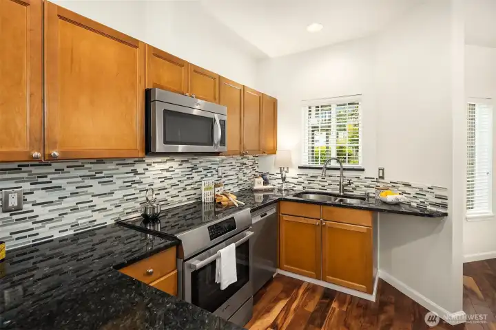 Another view of the kitchen.