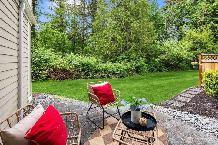 Here is the patio of this home, which will be a great place to hang out on during the upcoming summer months.