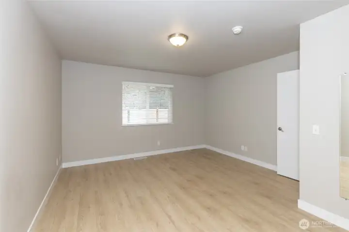 Primary is located just off the great room