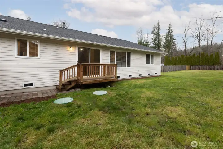Large fully fenced backyard