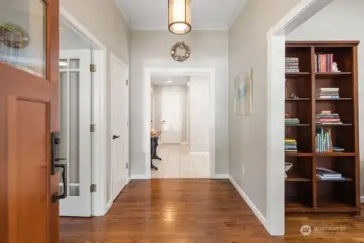 ENTRY - With Living Rm on Right and Office on Left