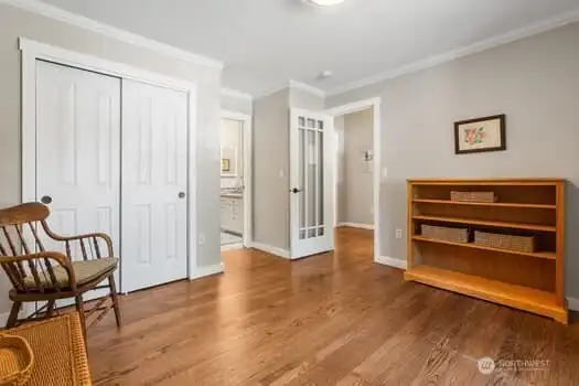 OFFICE/DEN/BEDROOM - Entry Hallway beyond