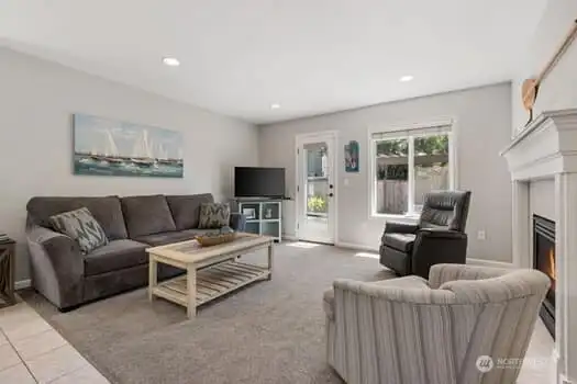 FAMILY ROOM - Looking towards large rear yard