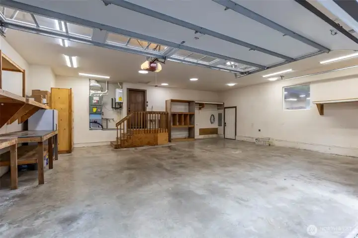 Attached 3 car garage