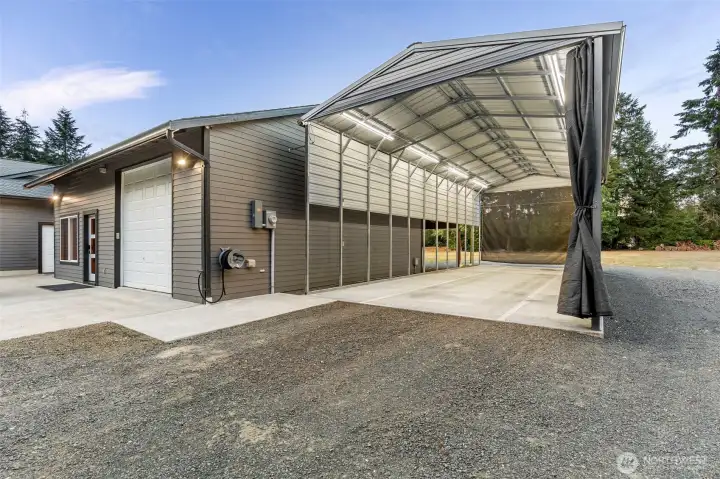 RV Carport and Detached Garage