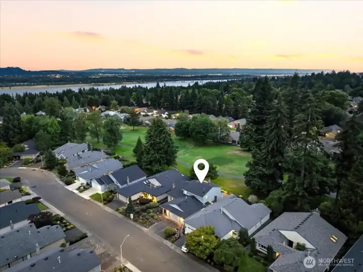 aerial, drone shot, fairway village, golf course aerial, drone shot, fairway village, golf course