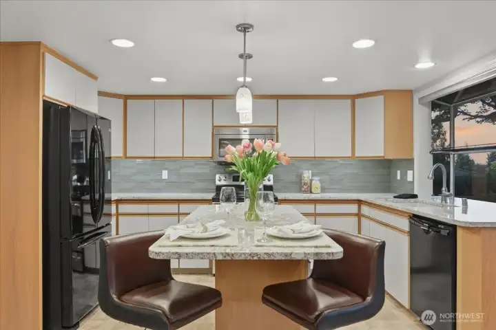 remodeled kitchen, conversational eat bar, island, granite counters, upgraded kitchen remodeled kitchen, conversational eat bar, island, granite counters, upgraded kitchen