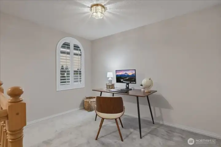 loft area on upper floor, wall-to-wall carpet throughout loft area on upper floor, wall-to-wall carpet throughout