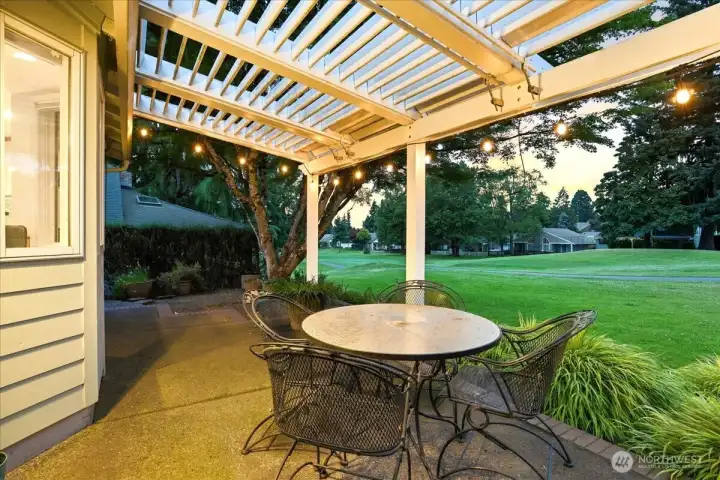patio, golf course view, rear of home patio, golf course view, rear of home