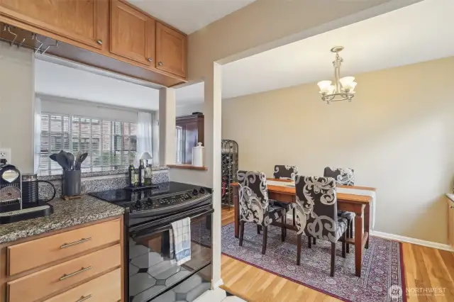 Granite countertops & stainless steel appliances create a warm and inviting atmosphere