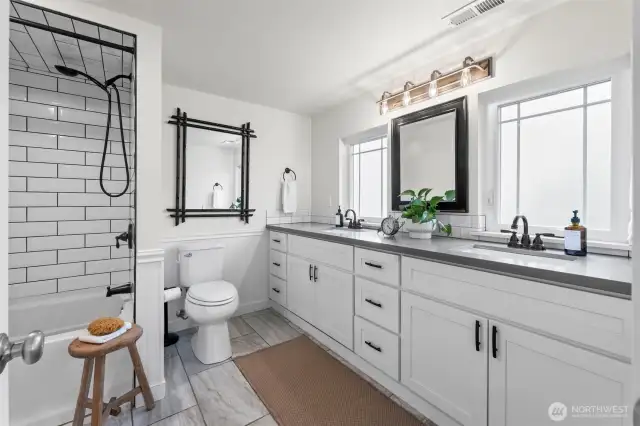 Upper 2 - Jack-and-Jill full bathroom
