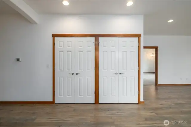 Additional storage off of kitchen