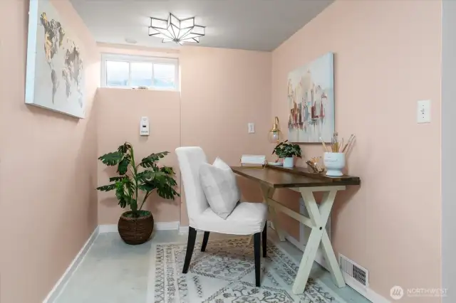 Downstairs Flex space between bathroom and bedroom