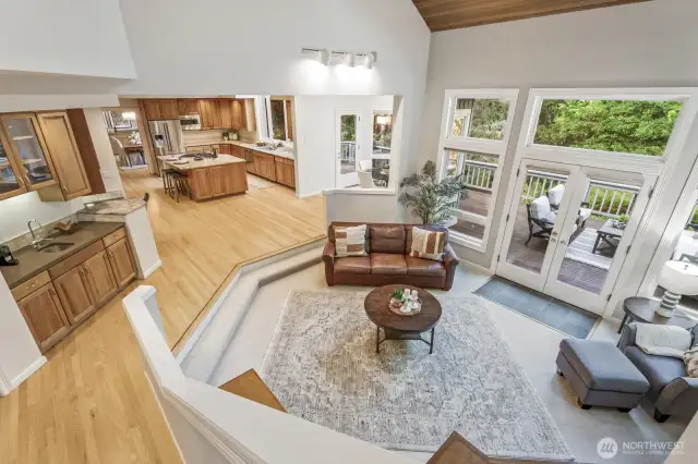Additionally in this area there is a planning desk and beverage/coffee bar with a sink.