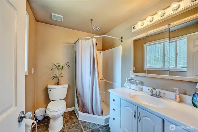 Bathroom off of the primary bedroom