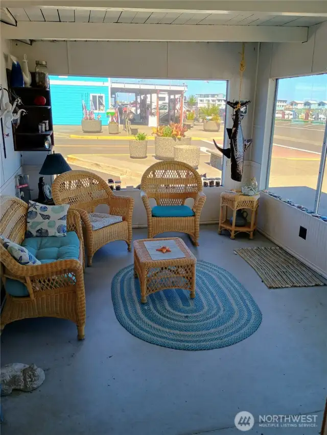 Make this a retail area or just your "front porch" looking out at the marina