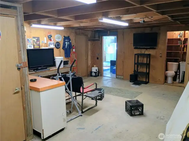 Shop has a 1/2 bath