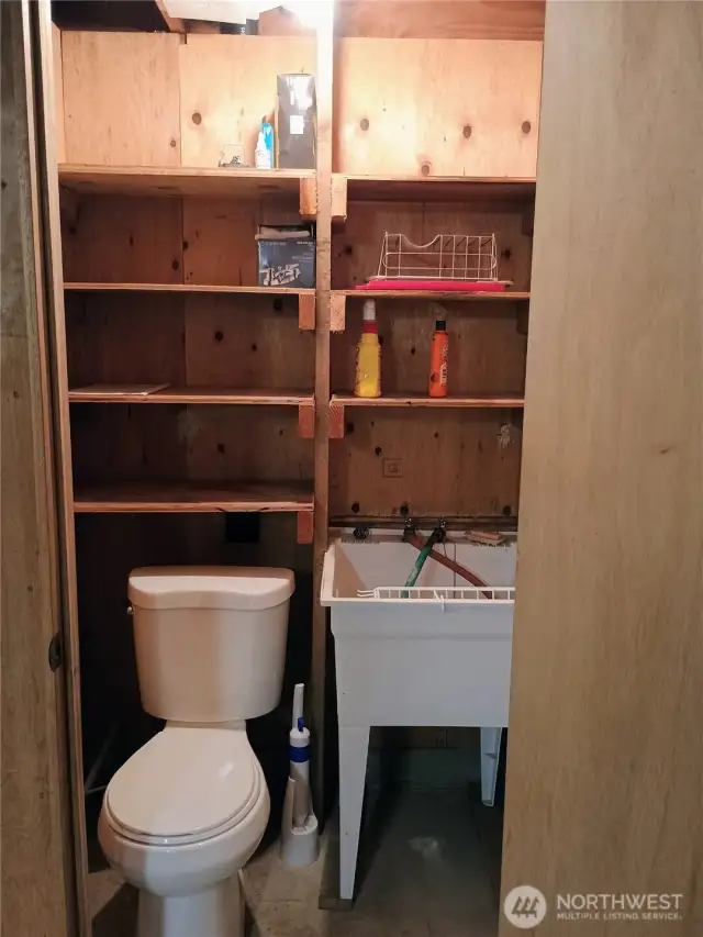 1/2 bath in shop area