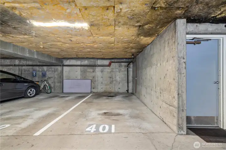 Secured garage parking