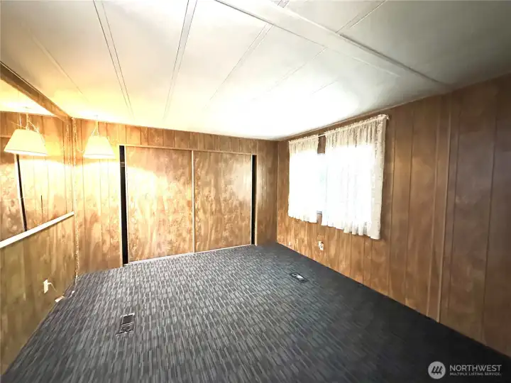 Primary bedroom with all new carpet